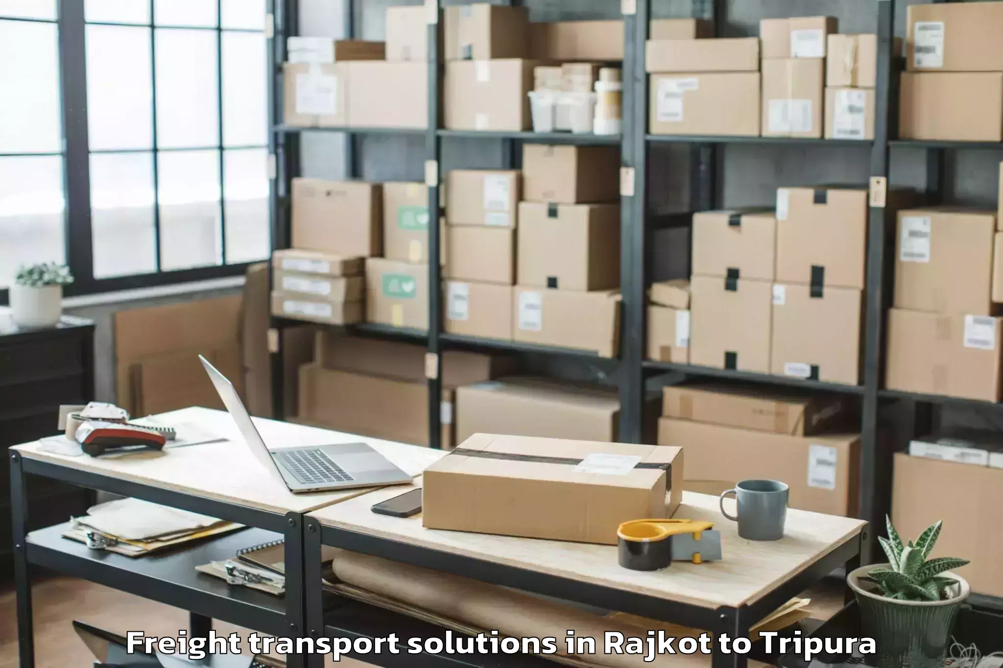 Discover Rajkot to Santirbazar Freight Transport Solutions